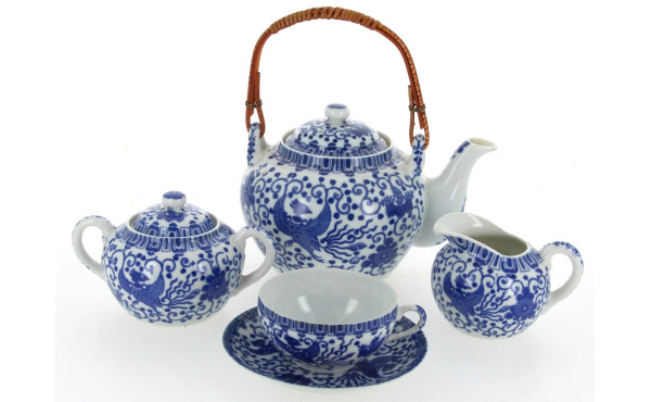Service à thé en porcelaine chinoise déc