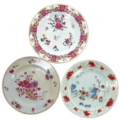 Cie des INDES XVIIIème - Trois assiettes