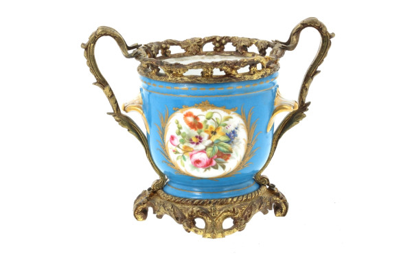 Dans le goût de SEVRES - Cache-pot monté