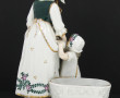 Groupe en porcelaine blanche et or à déc