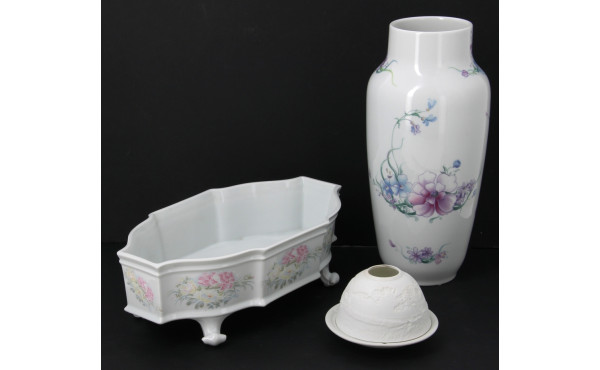 Lot de 3 pièces en porcelaine : photopho