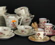 LIMOGES - 11 tasses et sous-tasses en po