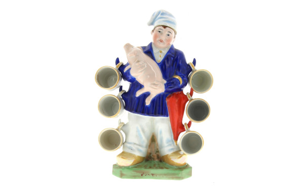 Service à liqueur en porcelaine en forme