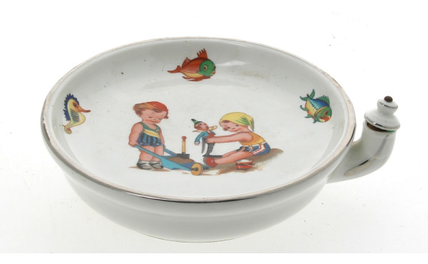 LIMOGES - Assiette à bouillie en porcela