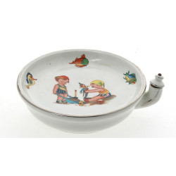 LIMOGES - Assiette à bouillie en porcela