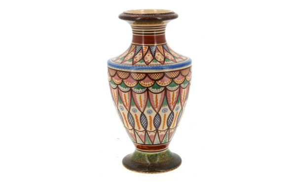 HB QUIMPER - Vase en faïence polychrome 