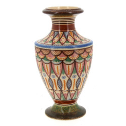 HB QUIMPER - Vase en faïence polychrome 