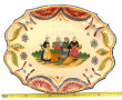 HENRIOT QUIMPER - Paire de plats à bords