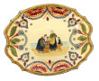 HENRIOT QUIMPER - Paire de plats à bords