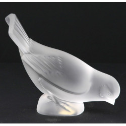 LALIQUE France - Oiseau en cristal dépol