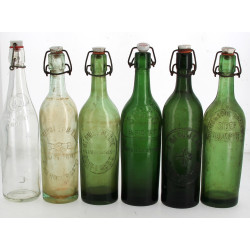 6 bouteilles ancienne bouchon porcelaine