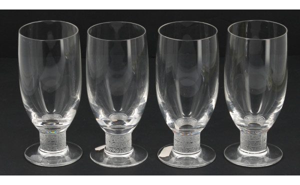 LALIQUE France - 4 verres à pied en cris