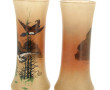 JEM - Paire de vases en verre, signés, é