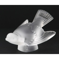 LALIQUE France - Oiseau en cristal dépol