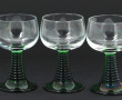 17 verres à vin blanc style roemers, à p