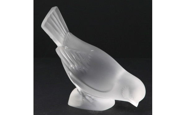 LALIQUE France - Oiseau en cristal dépol