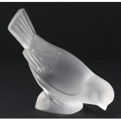 LALIQUE France - Oiseau en cristal dépol