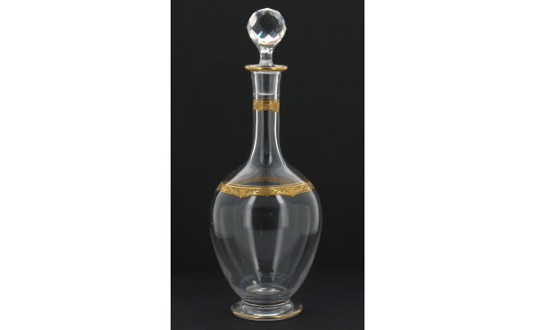 Carafe en cristal rehaussé de dorure, tr