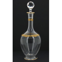 Carafe en cristal rehaussé de dorure, tr