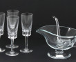 Saucière en verre avec sa cuillère : on 