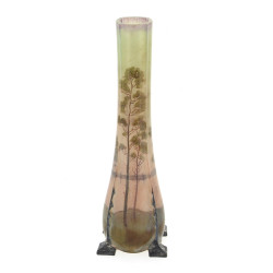Edouard BECKEN - Vase soliflore en verre