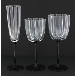 Service de verres à pied en verre de for