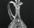 Grande aiguière en cristal taillé avec b
