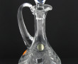 Grande aiguière en cristal taillé avec b