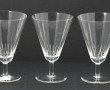 6 verres à pied en cristal forme tulipe,
