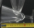 6 verres à pied en cristal forme tulipe,
