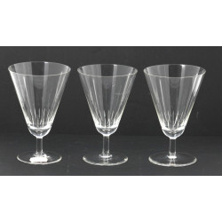 6 verres à pied en cristal forme tulipe,