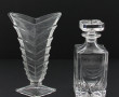 Carafe avec son bouchon en cristal moulé