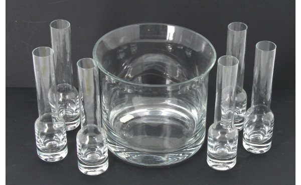 Service à vodka en verre comprenant le s