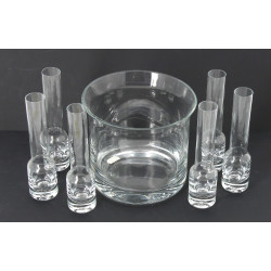 Service à vodka en verre comprenant le s