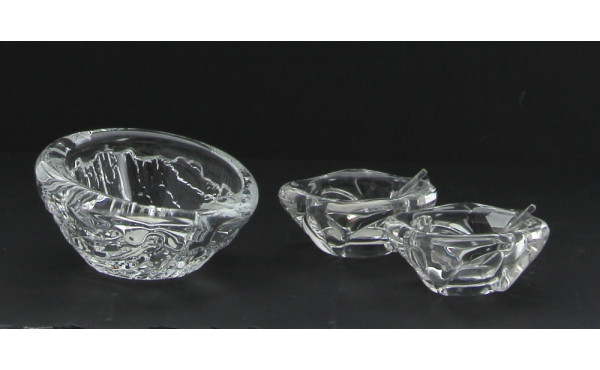 DAUM - Coupe vide-poche en cristal, sign