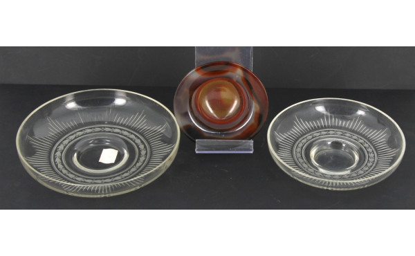 Paire de coupelles anciennes en cristal,