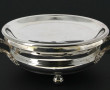 Chauffe-plat ancien en métal argenté, an