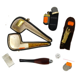 Pipe en écume de mer avec étui, marque "