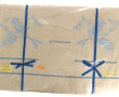 2 draps en coton pur, broderies décor fl