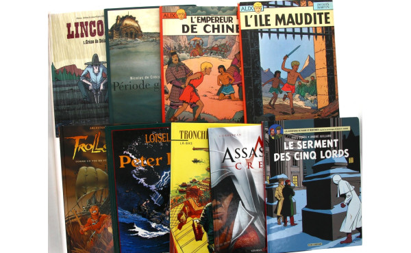 Lot de 9 BD rigides variées