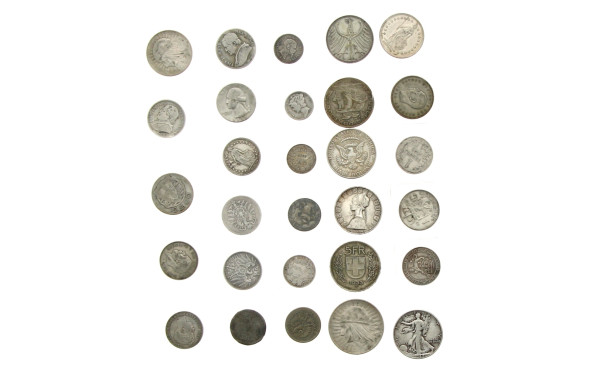 Lot de monnaies argent de différentes va