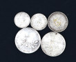 France - Lot de 5 pièces en argent : une