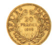 20 fr Nap III tête nue 1853 or, poids 6,