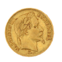 Pièce de 20 F or "1868" atelier "A"