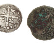 5 sols aux insignes Louis XIV en argent 