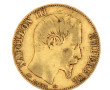 20 fr Nap III tête nue 1856 or, poids 6,