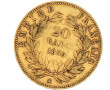 20 fr Nap III tête nue 1856 or, poids 6,