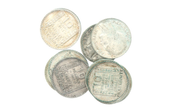 12 p. 10 fr argent Turin poids 120 grs