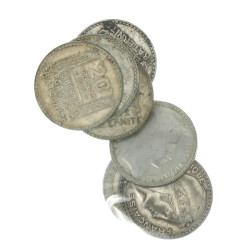 8 p. de 20 fr Turin en argent années 30