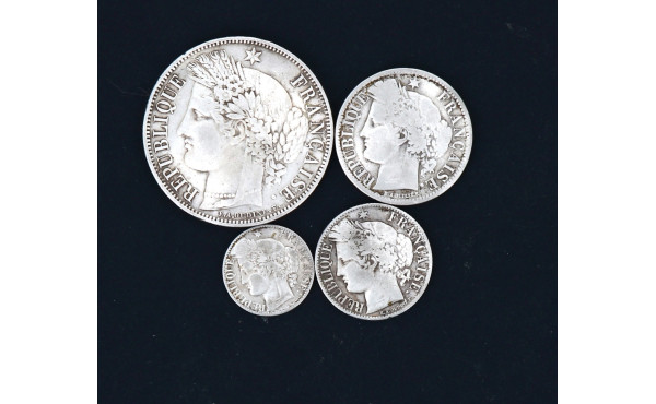 République Française - Lot de 4 pièces :